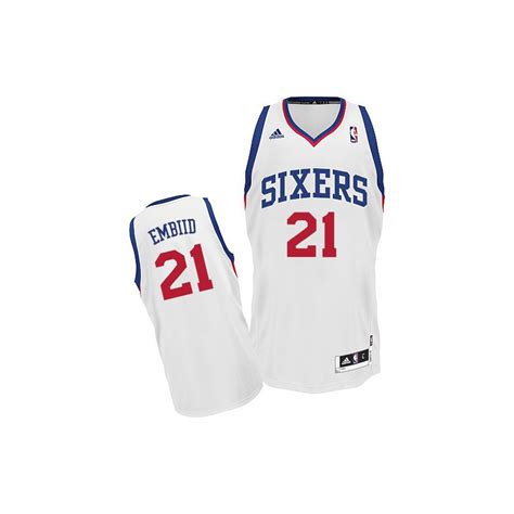 Mens Philadelphia 76ers Joel Embiid Swingman White Home Adidas Jersey