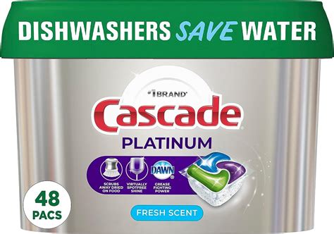 Cascade Platinum Dishwasher Pods, Dishwasher Detergent, Dishwasher Pod ...