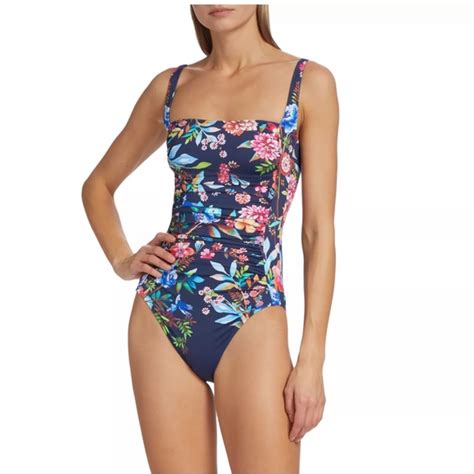 Johnny Was Swim Nwt Johnny Was Ocean Dreamer Floral Ruched Onepiece