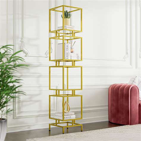 Buy Cozy Castle Etagere Bookcase Tier Tall Bookshelf Slim