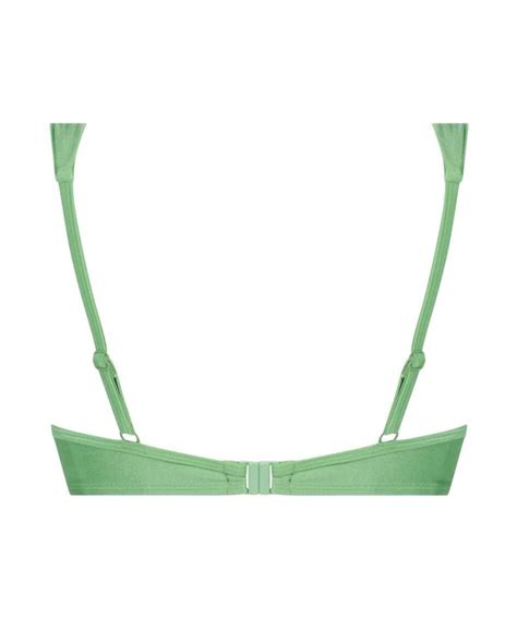 Vrouw Voorgevormde Push up Beugel Bikinitop Mauritius Groen Groen Hunkemöller Bikini s