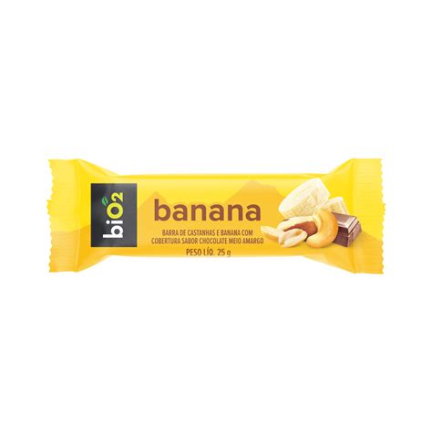 Barra De Castanhas E Frutas Bio2 Banana Chocolate 25 G Pague Menos