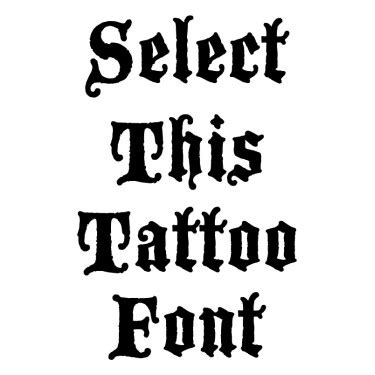 Old English Script Tattoo Font