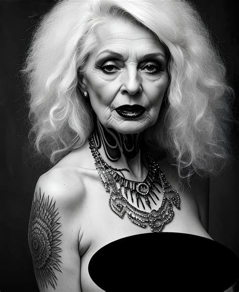 Erotic Goth Granny Photography Captivating Illustrations Of Mature Women Over Gothic