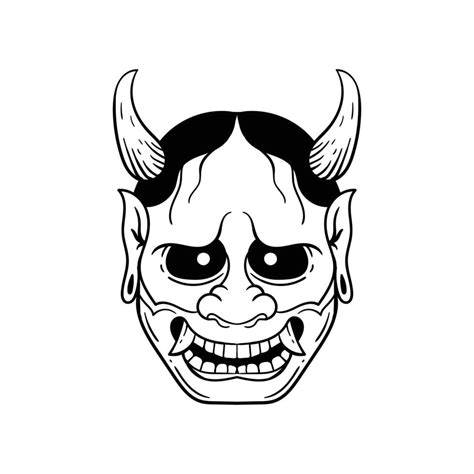 hand drawn devil face vintage doodle illustration for tattoo stickers ...