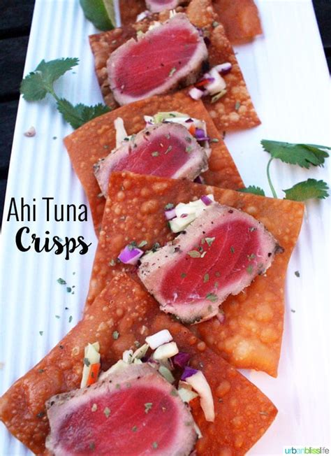 Ahi Tuna Crisp Appetizers Recipe Urban Bliss Life