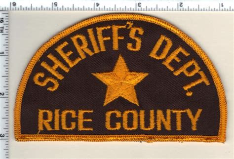 Rice County Sheriffs Dept Minnesota Shoulder Patch New From 1987 Ebay