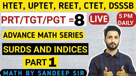 Surds And Indices For Htet Surds And Indices For Ctet MATHS FOR HTET