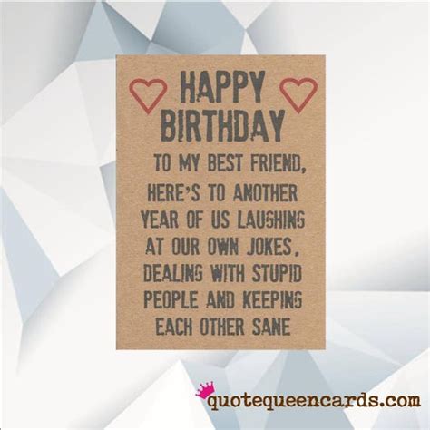 Happy Birthday BEST FRIEND Funny Birthday Card For Friend Etsy