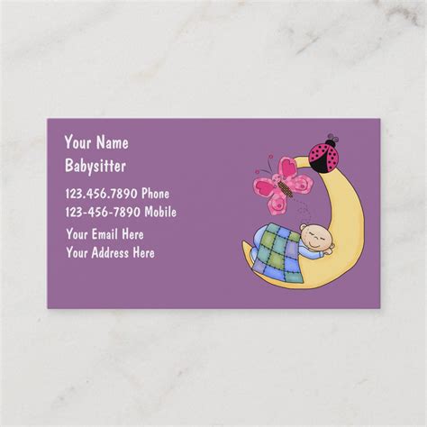 Babysitting Business Cards | Zazzle