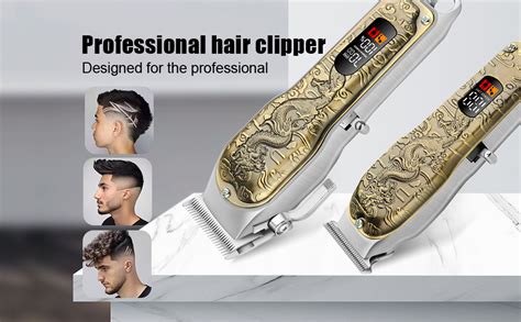 Hiena Pro Hair Clippers For Men T Blade Trimmer Set Men Professional