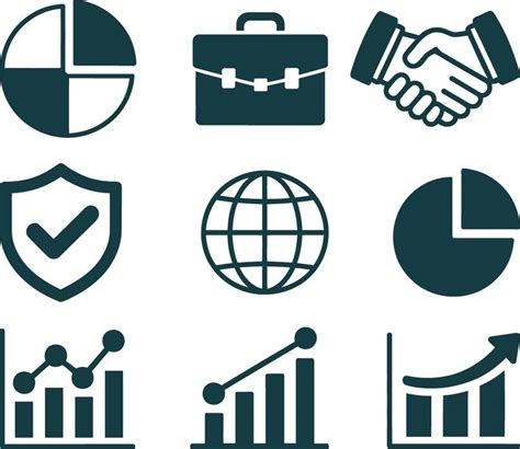 business symbols vector art icons  graphics