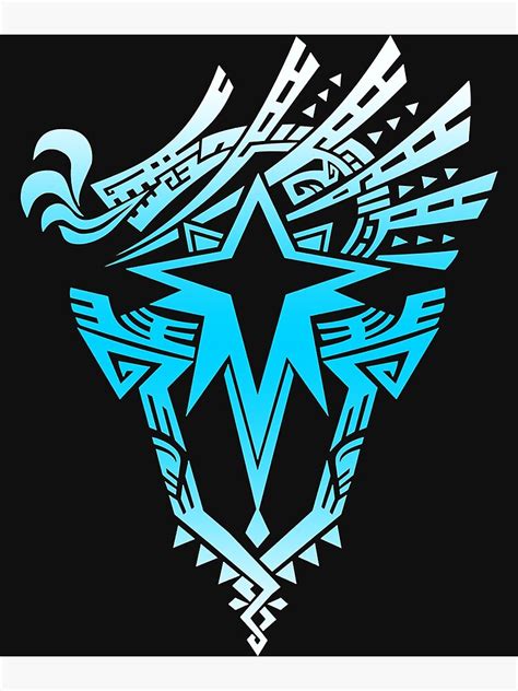 "Monster hunter world iceborne logo (blue)" Poster for Sale by ...