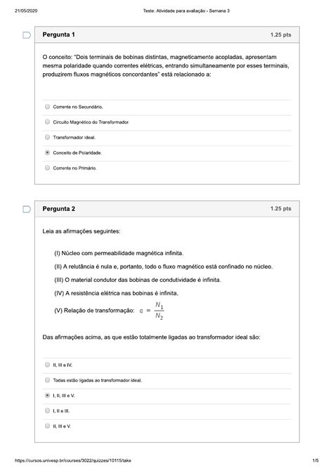 Atividade Para Avaliação Semana 3 Instalações Elétricas Univesp