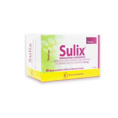 Sulix Tamsulosina Mg X Comprimidos Cenabast Farmatica