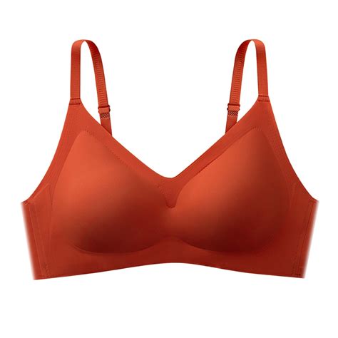 Vbarhmqrt Female High Support Sports Bras For Women Traceless Steel Rimless Small Chest Gathered