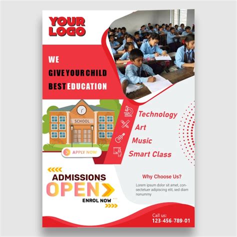 Download School Admission Poster And Banner Vector Template Design