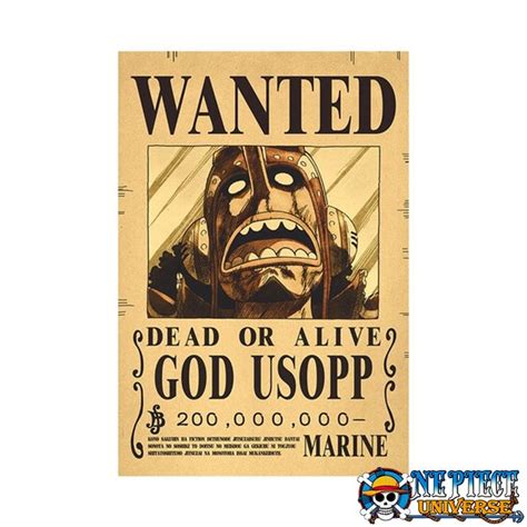 Anime Usopp Wanted Poster 42CM Wall Decoration | One Piece Universe