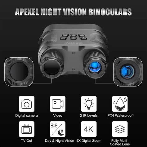 Digital Night Vision Binoculars With Video Recording HD Infrared Day And Night Vision | Tactical ...