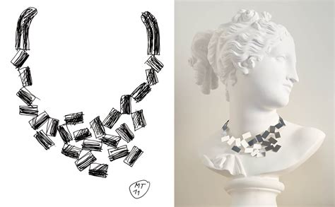 Mario Trimarchi Designs The Fiato Sul Collo Necklace As Pieces Of Paper