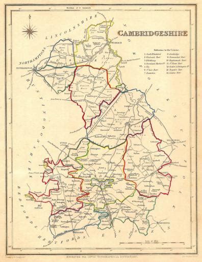 Cambridgeshire antique map published 1835 – Maps and Antique Prints