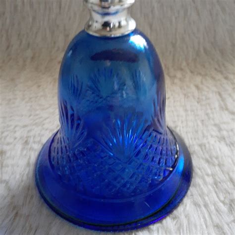 Vintage Cobalt Blue Avon Glass Bell Etsy