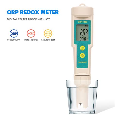 E Orp Redox Waterproof Orp Ph Meter Water Quality Monitor Lcd