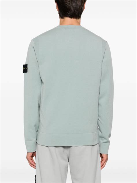 Stone Island Compass Badge Sweater Grey Farfetch Uk