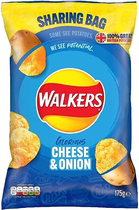 Walkers Cheese And Onion Sharing Crisps G Brits R U S