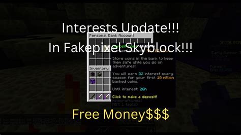 New Interests Update In Fakepixel Skyblockmake Easy Passive Money