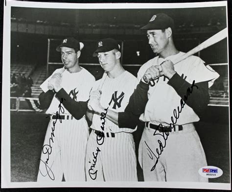 Lot Detail Mickey Mantle Joe Dimaggio Ted Williams Signed X