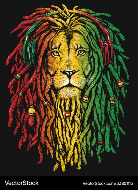 Rastafarian Lion Svg