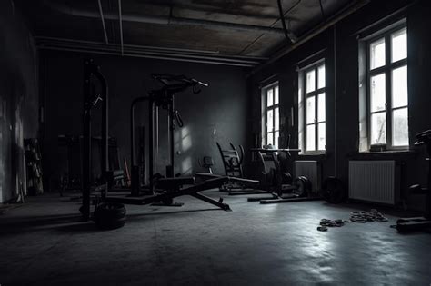 Premium Photo | Gym equipment in empty room