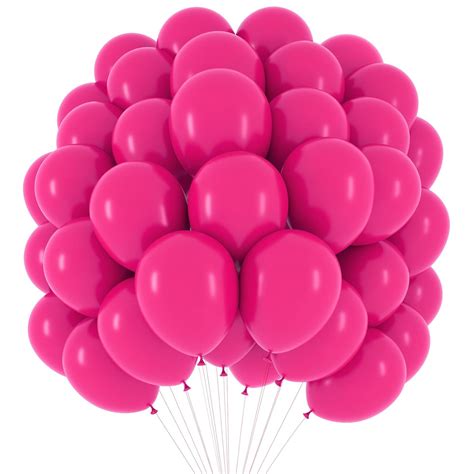 RUBFAC Globos De Color Rosa Intenso 110 Globos De Color Rosa Intenso