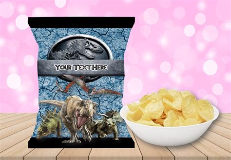 Instant Download Chip Bag Jurassic World Printable Chip Etsy