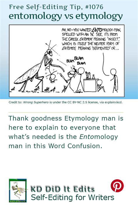 Word Confusion Entomology Versus Etymology • Kd Did It