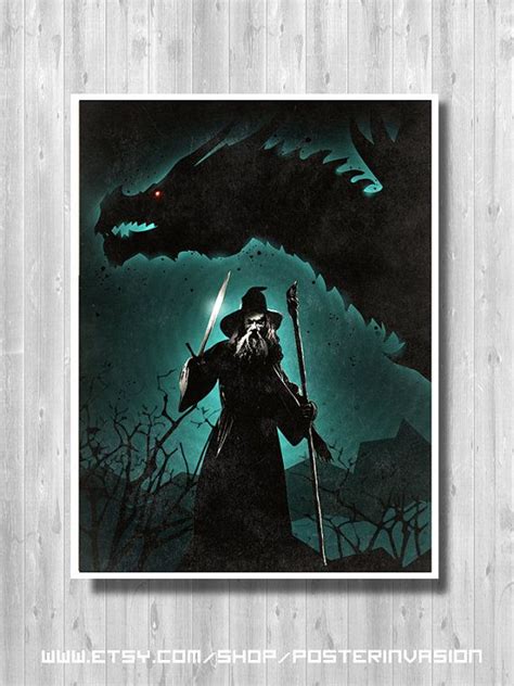 The Hobbit Gandalf poster, Lord of The Rings movie poster, Gandalf ...