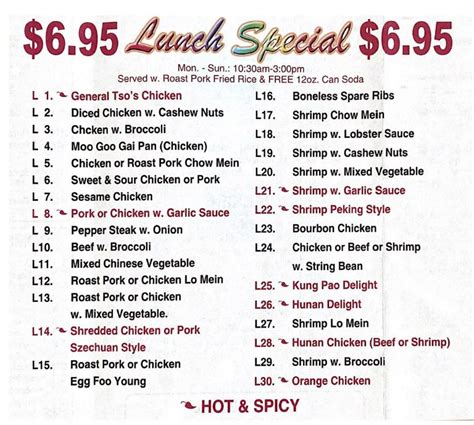 Who Has Lunch Specials Near Me at Doris Woodley blog