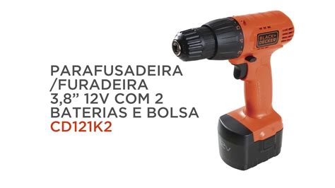 Parafusadeira Furadeira Black Decker V Vvr Em Bolsa