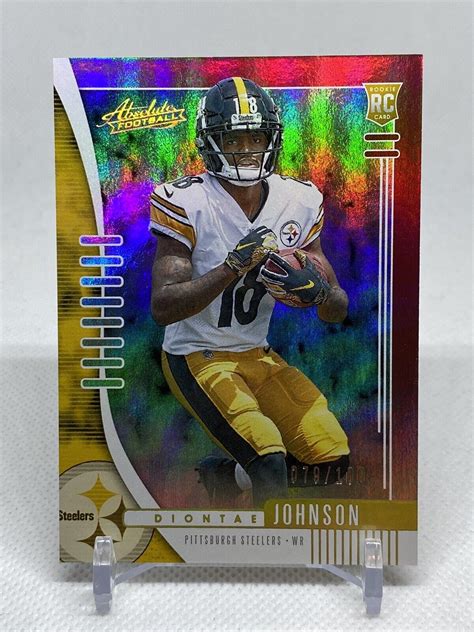 Diontae Johnson 2019 Panini Absolute Rookie RC Red Parallel SN 079 100