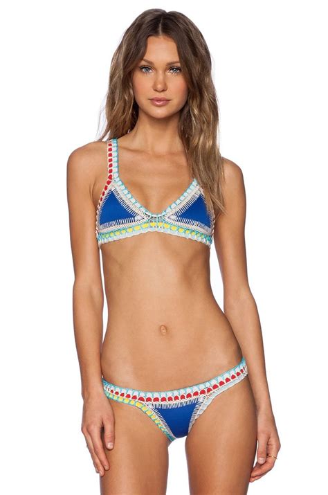 KIINI Tuesday Bikini Top In Royal Multi REVOLVE Bikini Tops