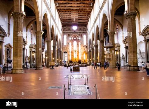 Santa croce florence interior hi-res stock photography and images - Alamy