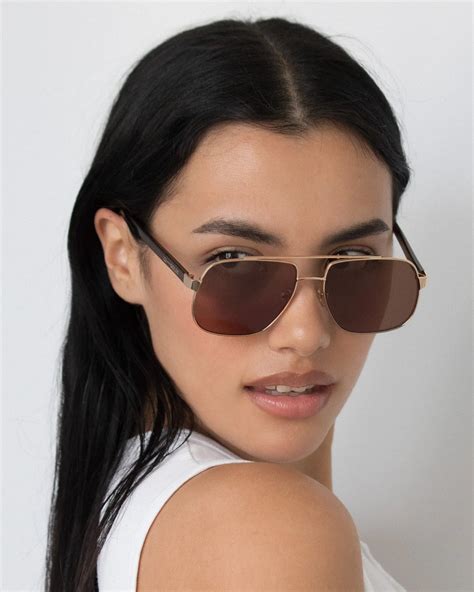 Lu Goldie Amelia Sunglasses Black Coffee Laneway Boutique