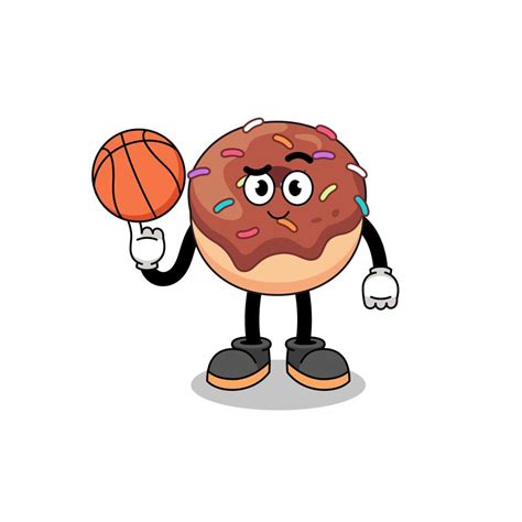 Donuts Illustration As A Basketball Player 14854350 Vector Art At Vecteezy