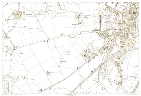 map   bury west area lancashire     instant   large format print