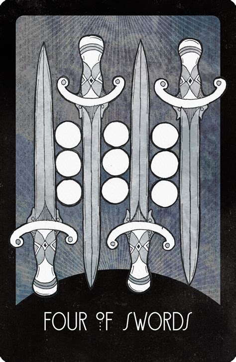 Inspirational Tarot Four Of Swords Inspirational Tarot