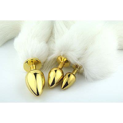 Plug Anal Dourado de Aço Rabo de raposa Sexy Import Importadora