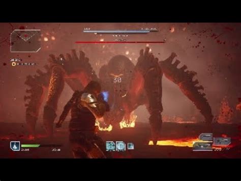 Trickster Solo Molten Acari Boss Fight Lmg Build Outriders Youtube