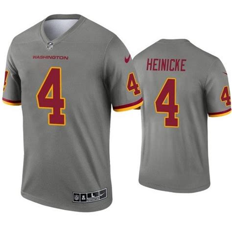 Washington Taylor Heinicke Inverted Steel Jersey – US Sports Nation