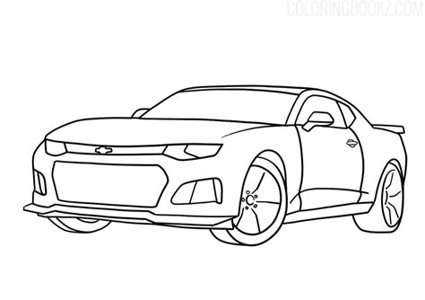 Chevy Camaro Truck Coloring Page